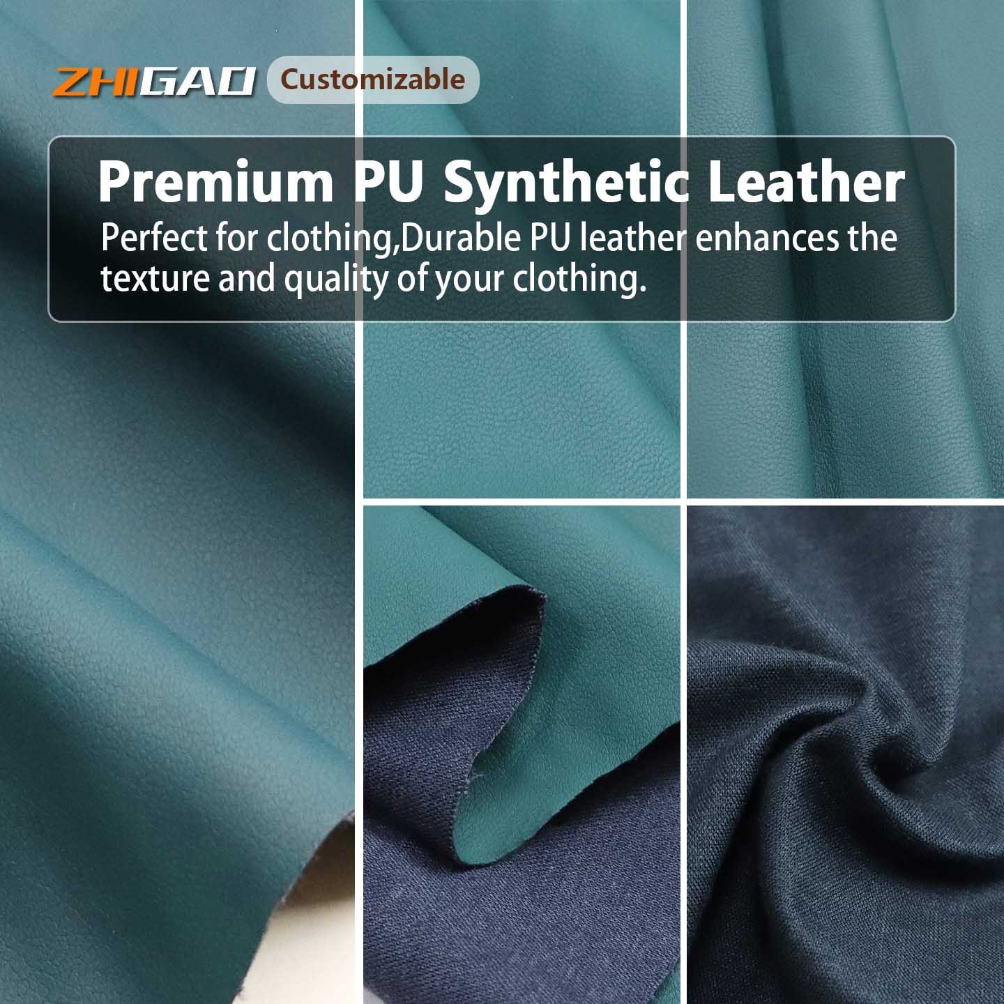 ၀တ်စုံအတွက် PU Leather Fabric ၀တ်စုံအတွက် PU Leather Fabric